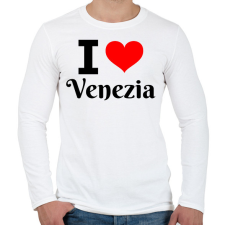 PRINTFASHION I love Venezia - Férfi hosszú ujjú póló - Fehér férfi póló