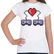 PRINTFASHION I love video games, retro - Női póló - Fehér