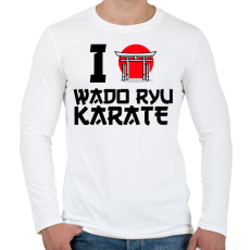 PRINTFASHION I love Wado Ryu Karate - Férfi hosszú ujjú póló - Fehér