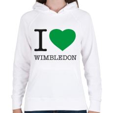 PRINTFASHION I love Wimbledon - Női kapucnis pulóver - Fehér