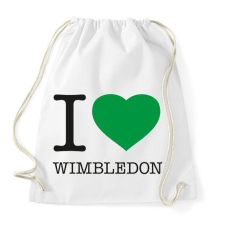 PRINTFASHION I love Wimbledon - Sportzsák, Tornazsák - Fehér tornazsák