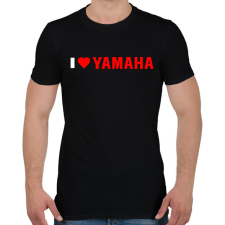 PRINTFASHION I love Yamaha - Férfi póló - Fekete férfi póló
