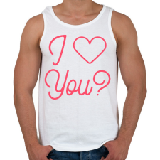 PRINTFASHION I love you - Férfi atléta - Fehér atléta, trikó
