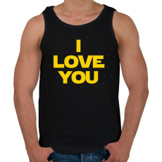 PRINTFASHION I LOVE YOU - Férfi atléta - Fekete