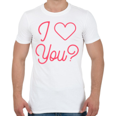 PRINTFASHION I love you - Férfi póló - Fehér
