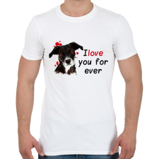 PRINTFASHION i love you for ever - Férfi póló - Fehér férfi póló