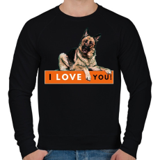 PRINTFASHION I LOVE YOU (NÉMETJUHÁSZ) - Férfi pulóver - Fekete