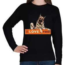 PRINTFASHION I LOVE YOU (NÉMETJUHÁSZ) - Női pulóver - Fekete női pulóver, kardigán