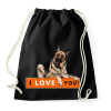 PRINTFASHION I LOVE YOU (NÉMETJUHÁSZ) - Sportzsák, Tornazsák - Fekete