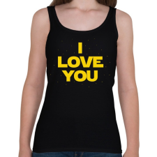 PRINTFASHION I LOVE YOU - Női atléta - Fekete női trikó