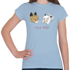 PRINTFASHION I love you - Női póló - Világoskék női póló