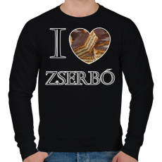 PRINTFASHION I love zserbó - Férfi pulóver - Fekete