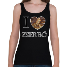 PRINTFASHION I love zserbó - Női atléta - Fekete