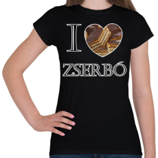 PRINTFASHION I love zserbó - Női póló - Fekete