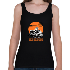 PRINTFASHION I'm a biker - Női atléta - Fekete női trikó