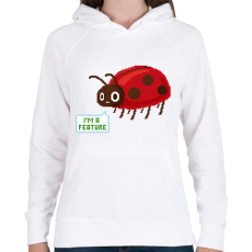 PRINTFASHION I'm a feature - Női kapucnis pulóver - Fehér