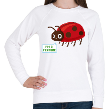 PRINTFASHION I'm a feature - Női pulóver - Fehér női pulóver, kardigán