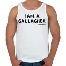 PRINTFASHION I'm a Gallagher - Shameless - Férfi atléta - Fehér atléta, trikó