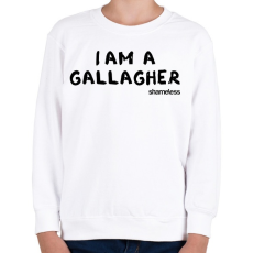 PRINTFASHION I'm a Gallagher - Shameless - Gyerek pulóver - Fehér