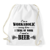 PRINTFASHION I'm a workaholic - Sportzsák, Tornazsák - Fehér
