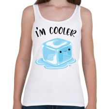 PRINTFASHION I'm cooler - Női atléta - Fehér női trikó