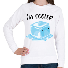 PRINTFASHION I'm cooler - Női pulóver - Fehér