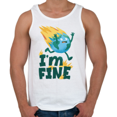 PRINTFASHION I'm fine - Férfi atléta - Fehér