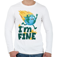 PRINTFASHION I'm fine - Férfi hosszú ujjú póló - Fehér