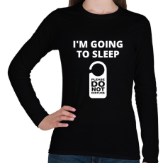 PRINTFASHION I'm Going To Sleep - Női hosszú ujjú póló - Fekete
