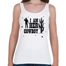 PRINTFASHION I'm her cowboy - Női atléta - Fehér női trikó
