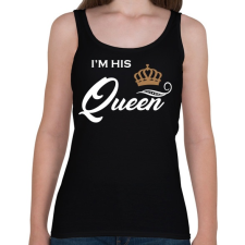 PRINTFASHION I'M HIS QUEEN - Női atléta - Fekete női trikó