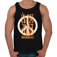 PRINTFASHION I'm not crazy - Hippie - Férfi atléta - Fekete atléta, trikó