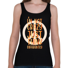 PRINTFASHION I'm not crazy - Hippie - Női atléta - Fekete női trikó