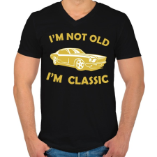 PRINTFASHION I'm not old - Férfi V-nyakú póló - Fekete férfi póló