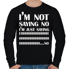 PRINTFASHION I'm not saying no - Férfi pulóver - Fekete férfi pulóver, kardigán