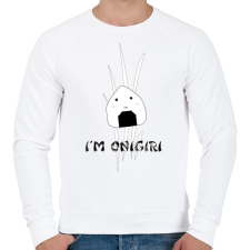 PRINTFASHION I'm Onigiri - Férfi pulóver - Fehér férfi pulóver, kardigán