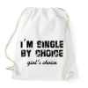 PRINTFASHION I'm single by choice - black - Sportzsák, Tornazsák - Fehér