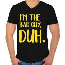 PRINTFASHION I'm the bad  - Férfi V-nyakú póló - Fekete férfi póló