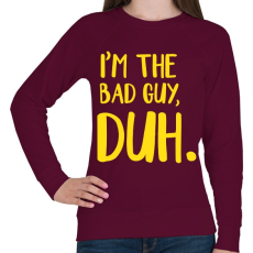 PRINTFASHION I'm the bad  - Női pulóver - Bordó
