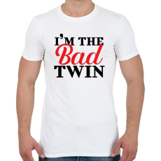 PRINTFASHION I'm the bad twin - Férfi póló - Fehér