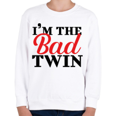 PRINTFASHION I'm the bad twin - Gyerek pulóver - Fehér