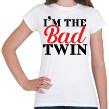 PRINTFASHION I'm the bad twin - Női póló - Fehér női póló