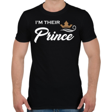 PRINTFASHION I'M THEIR PRINCE - Férfi póló - Fekete