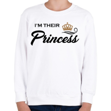 PRINTFASHION I'M THEIR PRINCESS - Gyerek pulóver - Fehér gyerek pulóver, kardigán