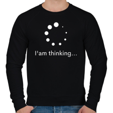 PRINTFASHION I'm thinking... - Gondolkodom... - Vicces póló minta - Férfi pulóver - Fekete férfi pulóver, kardigán