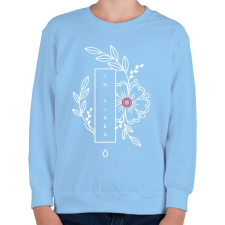 PRINTFASHION I'm tired  - Gyerek pulóver - Világoskék gyerek pulóver, kardigán