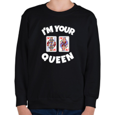 PRINTFASHION I'M YOUR QUEEN - Gyerek pulóver - Fekete gyerek pulóver, kardigán