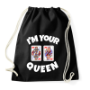 PRINTFASHION I'M YOUR QUEEN - Sportzsák, Tornazsák - Fekete