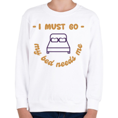 PRINTFASHION I must go - Gyerek pulóver - Fehér