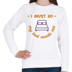 PRINTFASHION I must go - Női pulóver - Fehér